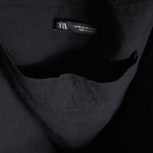 Zara | Cotton Black Fabric Crossbody/Shoulder Bag - Picture 5 of 6